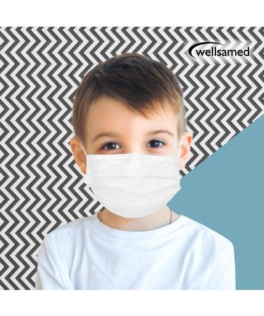 Wellsamed Wellsamask - 50 Piece Small White Face Masks with Elastic Bands for Comfortable Fit - International Shipping Available - Buy Online on GoSupps.com
