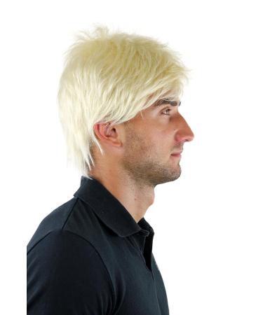 Shop Wig Me Up GFW1169-613 Platinum Blonde Men's Short Wig - Youthful Fashionable & Casual Toupet for a Wild Look - Buy Online on GoSupps.com