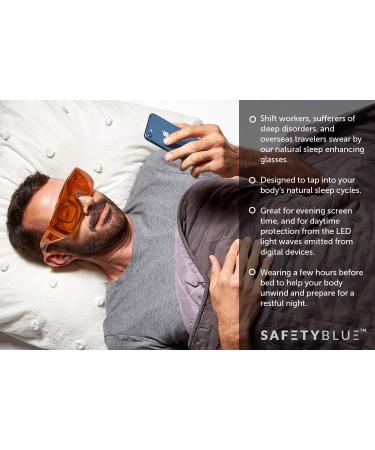 Comfortable Sleep Orange Glasses - Blue & Green Light Blocking - Amber Lens for Eye Strain Relief - Unisex Computer Glasses - Buy Online on GoSupps.com