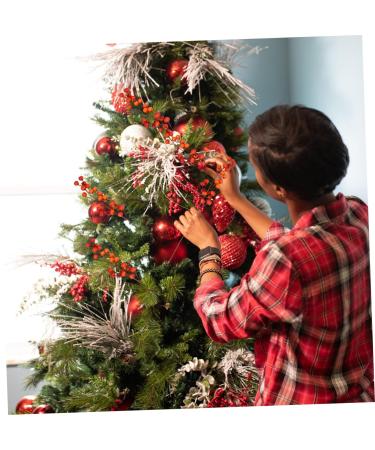 ABOOFAN 2pcs Simulated Holly Fruit Simulation Berries Pine Branch for Xmas Fake Berry Branch Artificial Berry Picks Holly Berry Picks Artificial Berry Stems Wire Christmas Tree Spray - Buy Online on GoSupps.com