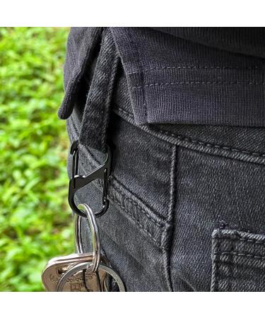 Buy Lawn 12-Piece Mini Carabiner Set - Small Hooks for Camping Hiking Travel & Keychains (Black) | International Shipping Available - Buy Online on GoSupps.com