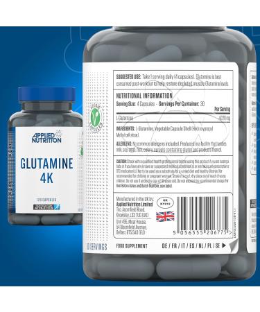 Applied Nutrition Glutamine 4K 120caps - Buy Online on GoSupps.com