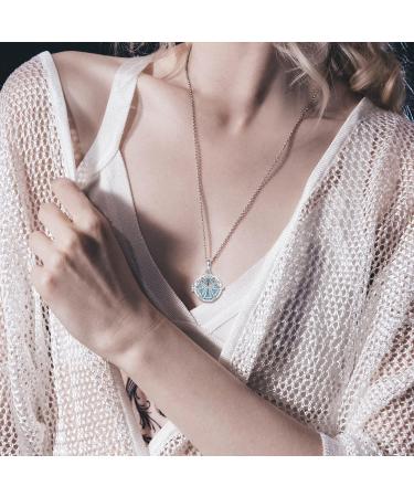 INFUSEU Charm Essential Oil Diffuser Necklace - Aromatherapy Jewelry for Women & Girls with Butterfly Pendant & 7 Lava Stones for Anxiety Relief - Buy Online on GoSupps.com