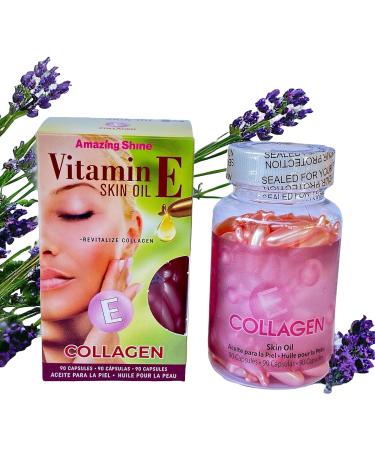 Amazing Shine Collagen Skin Oil | 100% Organic Anti-Aging Formula | Smoothing & Firming Skin Care | Reduce Wrinkles & Dry Skin (90 Capsules - Buy Online on GoSupps.com