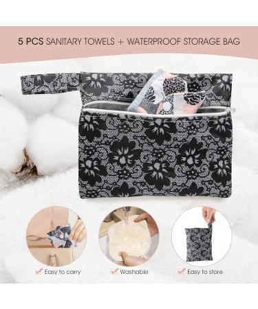 MQUPIN Reusable Cotton Pads - 5 Pack Washable Panty Inserts for Menstruation | Leak-Proof Design for Ultimate Comfort - Buy Online on GoSupps.com