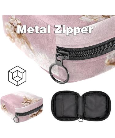 Flower Shape Ring Napkin Storage Bag - Portable Menstrual Cup Zipper Bag for Teenagers & Women - Buy Online on GoSupps.com