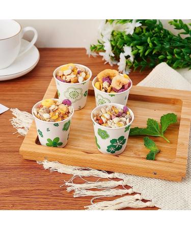 300 Pack 3oz Disposable Green Floral Paper Cups - Perfect for Mouthwash, Parties, Picnics, BBQs, Travel & Events - Buy Online on GoSupps.com