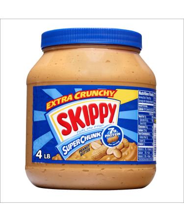 SKIPPY SUPER CHUNK Extra Crunchy Peanut Butter, 64 Ounce 64 Ounce (Pack of 1)
