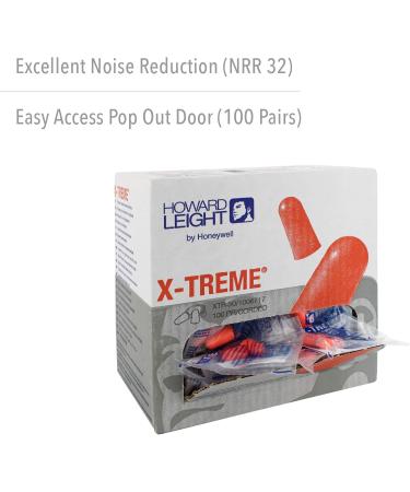 Buy Howard Leight X-TREME Corded Disposable Earplugs - 100 Pairs (XTR-30) | International Shipping Available - Buy Online on GoSupps.com