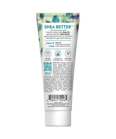 EOS Shea Better Hand Cream Eucalyptus 2.5 oz - Nourishing Moisturizer for Soft Hands - Buy Online on GoSupps.com