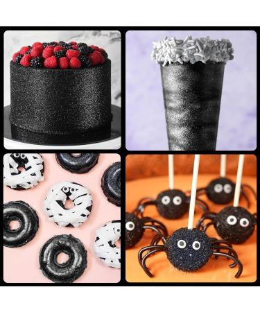Edible Glitter Powder - 30g Black Metallic Food Coloring for Drinks Cakes & Cocktails | Edible Glitter Dust for Creative Baking - Buy Online on GoSupps.com