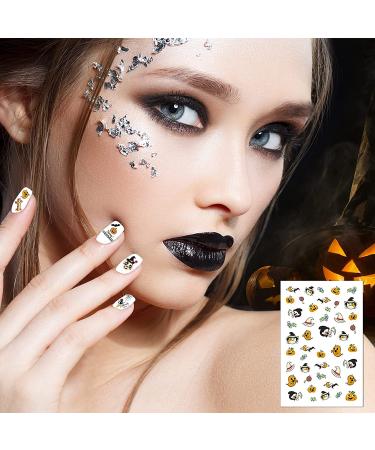 TailaiMei Glow in The Dark Halloween Nail Stickers - 10 Fluorescent Design Decals for DIY Nail Art and Manicure - Buy Online on GoSupps.com