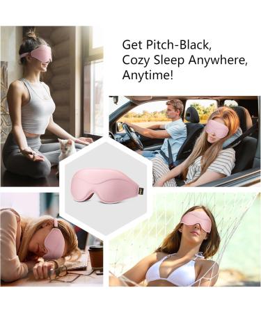 Premium Sleep Mask - New Version Total Blackout Eye Mask for Travel Meditation & Yoga | Silky Soft Comfort Pink Rose - Buy Online on GoSupps.com