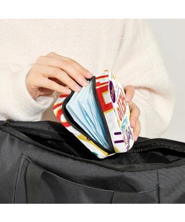 Multi-colored Sanitary Napkin Storage Bag | Menstrual Cup Pouch for Women and Girls | Portable Period Holder | Nursing Pad and Tampon Organizer - Buy Online on GoSupps.com