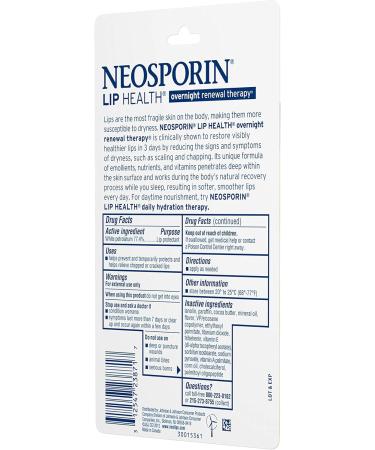 Neosporin Overnight Lip Health Renewal Therapy 0.27 oz - Moisturize & Heal Lips | Buy Internationally - Buy Online on GoSupps.com