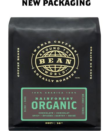 Bean Around The World Coffees Whole Bean Dark Roasted Rainforest Organic 340 gr - Buy Online on GoSupps.com