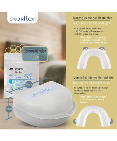 Snorflex Snoring Stopper | Premium Two-Part Anti-Snoring Splint with Elastic Straps & Quick Adjustment - International Shipping Available - Buy Online on GoSupps.com