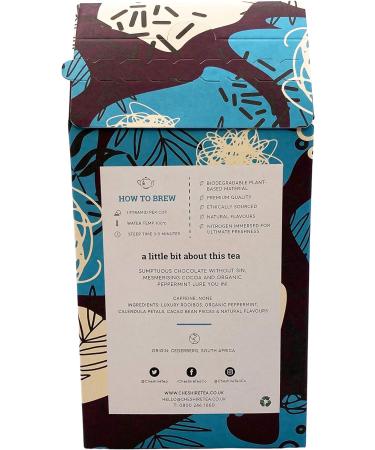 Cheshire Tea Company Premium Mint Chocolate Rooibos - 20 Whole Leaf Pyramid Teabags - Buy Online on GoSupps.com