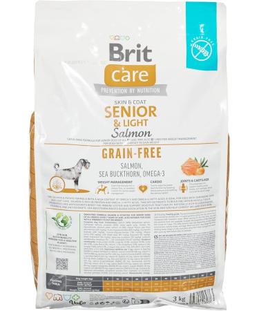Brit Dry Food for Older Dogs All Breeds (7 Years and up) Grain-Free Dog Food with Light Salmon 3kg - Buy Online on GoSupps.com