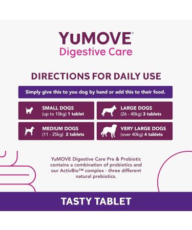 YuMOVE Digestive Care for Dogs | Probiotics for Sensitive Digestion | 120 Tablets - Buy Online on GoSupps.com