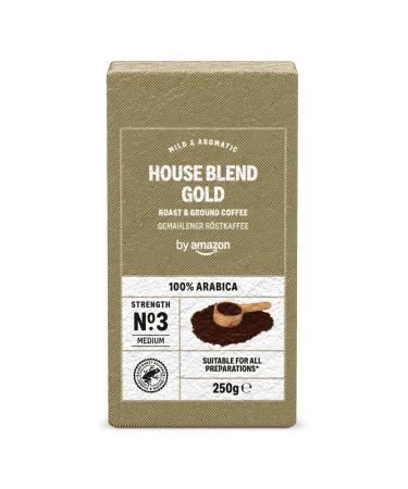by Amazon House Blend Classic Caf Torr fi Et Moulu 100% Arabica Intensit 3 - Moyenne 250g e 250 g (Lot de 1)