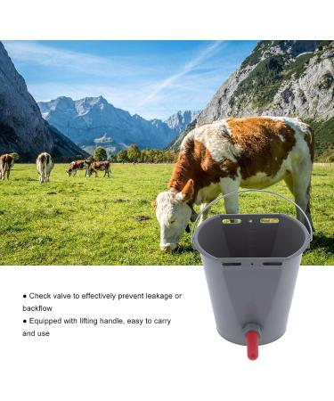 knitting machine 8L Durable Sturdy Plastic Feeder Bucket with Nipples Check Valves Feeding Equipment for Livestock Use 30x28x23.6cm(Bovine Use) - Buy Online on GoSupps.com