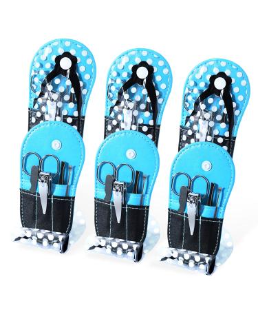 Spove Shoe Polka Dot Flip Flop Design Manicure Kit Shape Personal Care Manicure Set pack of 6 Blue