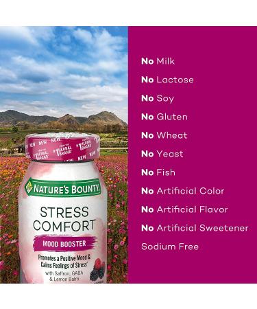Natureâ€™s Bounty Stress Comfort Mood Booster - Wild Berry Gummies (36 Count) - Buy Online on GoSupps.com