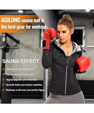 AGILONG Women's Sauna Suit for Weight Loss - Grey XX-Large - Buy Online on GoSupps.com