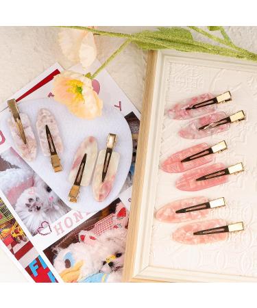 Magicsky 10PCS No Bend Hair Clips for Styling - Pink Opal Acrylic Resin Flat Clips - No Crease Curl Small Pins - Bang Seamless Barrette Tool for Makeup-Hairstyle - Women Girls Accessories - Buy Online on GoSupps.com