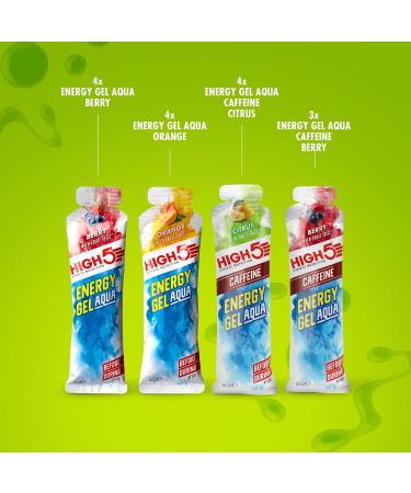 HIGH5 Energy Gel Aqua - Quick Release Sports Gels to Power Muscles for Top Performance - Natural Fruit Juice & No Caffeine - On The Go Energy Boost for Running Cycling and Endurance (Mixed 15 x 66g) Mixed 15 x 66g - Buy Online on GoSupps.com