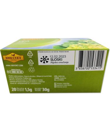  UPSY Alpine Mountain Herbal Tea Linden Herbal Tea 4 Packs of 20 Bags (80 Tea Bags) - Buy Online on GoSupps.com