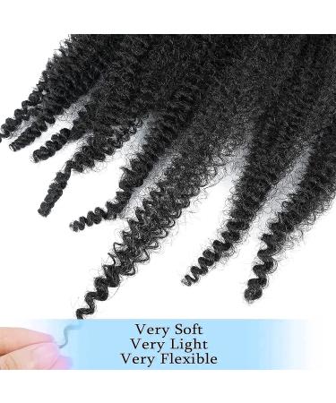 3 Packs 16 Inch Springy Afro Twist Hair - Pre-Separated Kinky Marley Twist Braiding Hair for Distressed Faux Locs, Spring and Passion Twist Styles (1B) - Buy Online on GoSupps.com