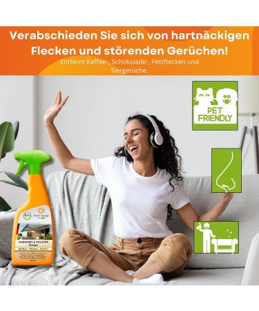 Bio Upholstered Cleaner 2x750ml | Powerful Odorless Cleaner for Furniture Car Seats & Awnings | Carpet Cleaner | Think Orange Be Green - Buy Online on GoSupps.com