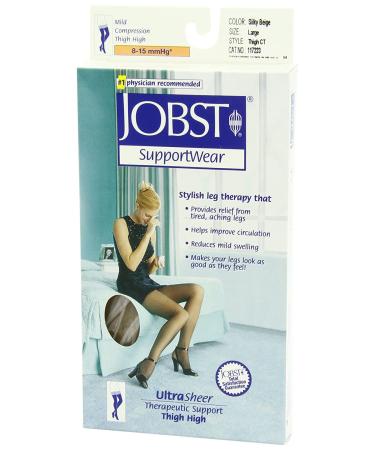 JOBST UltraSheer 8-15 mmHg Compression Stockings - Large Silky Beige Close-Toe - 1 Count - Buy Online on GoSupps.com