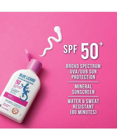 Blue Lizard Baby Mineral Sunscreen SPF 50+ Bundle: 5oz Bottle & Stick, Water Resistant UVA/UVB Protection - Fragrance Free, 0.5oz Unscented, Easy to Apply - Buy Online on GoSupps.com