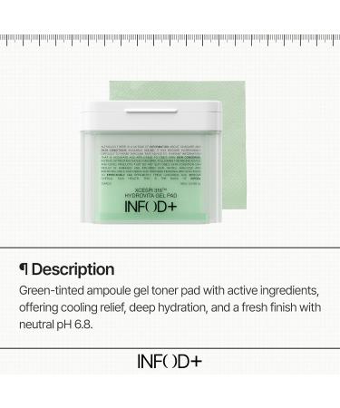 INFODPLUS HydroVita Cooling Gel Toner Pads 70 Count Korean Hydrating & Calming Facial Pads for Men & Women with Exosome & Ceramide Oil Control Gentle Pore Care Fragrance-Free for Sensitive Skin - Buy Online on GoSupps.com