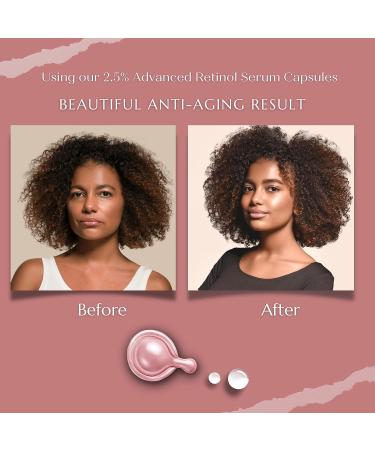 TURBINNE Pure 2.5% Retinol Serum Capsules - Anti-Aging, Deep Hydration, Brightening, Reduce Wrinkles & Dark Spots. Skin Transformation in 30 Days! - Buy Online on GoSupps.com