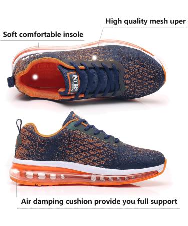 Azooken Men's Tennis Shoes | Breathable Lightweight Sports Footwear - Size 10 Orange - Buy Online on GoSupps.com
