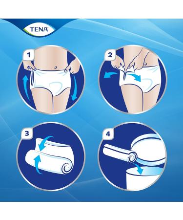 Tena Pants Plus - Unisex Disposable Incontinence Briefs for Men & Women - Breathable & Comfortable - Size L (56 Pieces) - Buy Online on GoSupps.com