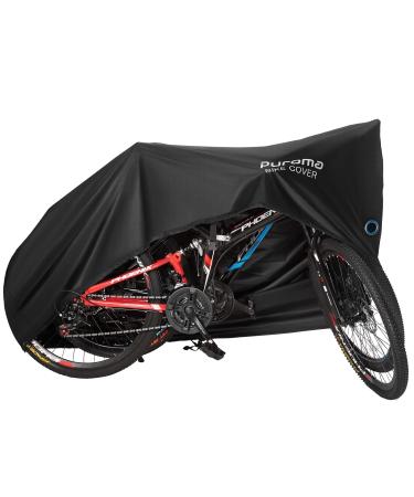 Puroma XL Bike Cover for 1 to 2 Bikes, Outdoor Waterproof Bicycle Storage Tarp from All Weather Conditions for Mountain Road Electric Bike