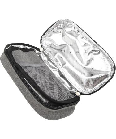 Insulin Cooler Travel Case Portable Aluminum Foil Lining Durable Diabetic Carrying Cooling Bag Grey for Diabetic Supplies - Buy Online on GoSupps.com