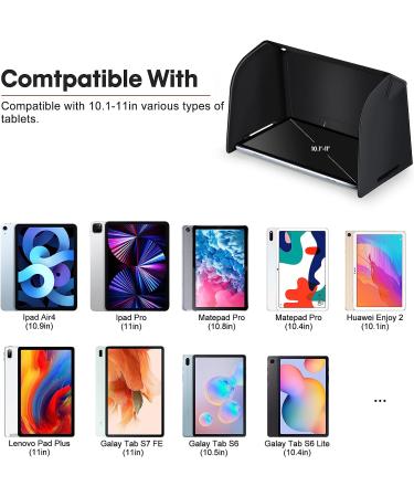Tomat Tablet Sun Hood for DJI Drones & Tablets (10.1-11), Compatible with iPad Pro, Galaxy Tab, Mavic Air 2, Mini 2 Accessories - Buy Online on GoSupps.com