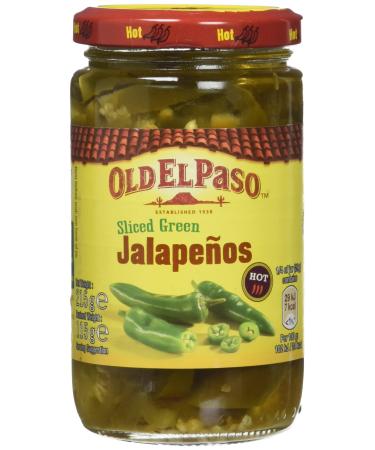 Old El Paso Chiselled Jalapenos Chilli Pepper 215 g - Pack of 6