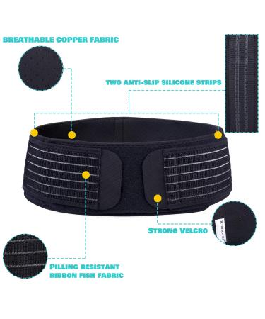 Thx4COPPER Adjustable Sacroiliac Hip Waist Compression Belt for Lower Back Support and Pain Relief - Sciatica, Pelvis, Lumbar, Nerve, SI Joint - Men/Women - Buy Online on GoSupps.com