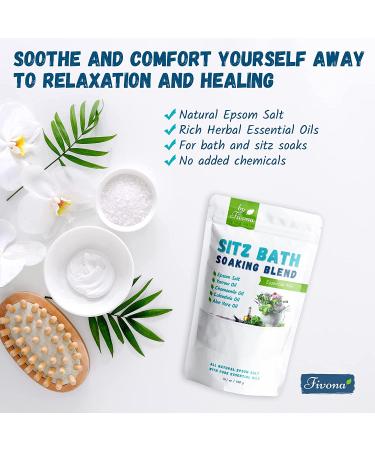 Fivona All Natural Sitz Bath Soaking Blend for Hemorrhoid Fissure Postpartum Care - 14.1 oz - Buy Online on GoSupps.com