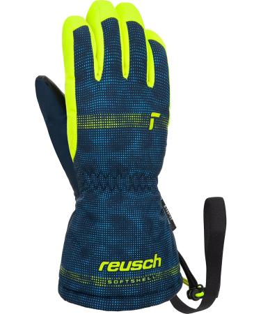 Reusch Unisex Baby Maxi R-Tex XT Waterproof Ski Gloves - Warm Winter Gloves for Snow Sledding & Everyday Use in Dress Blue/Safety Yellow - Buy Online on GoSupps.com