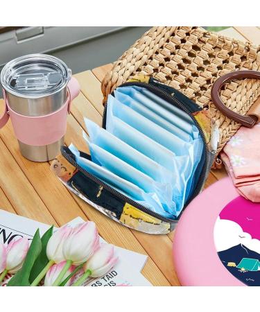 Cartoon Car Lady Napkin Storage Bag | Portable Period & Menstrual Cup Holder for Women & Teens - Buy Online on GoSupps.com