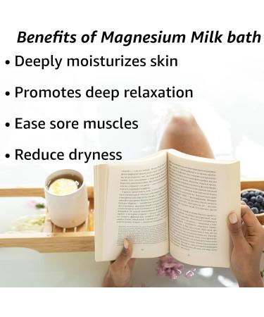 Luxury Creamy Magnesium Milk Bath Soak Powder - Moisturizing Coconut Vanilla & Shea Butter Spa Gift for Mother's Birthday & Christmas - Perfect Relaxation Stocking Stuffer for Women - Buy Online on GoSupps.com