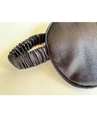 Luxury Silk Eye Sleep Mask | Satin Eye Cover for Optimal Sleep | Includes Silk Storage Bag - Black - Buy Online on GoSupps.com